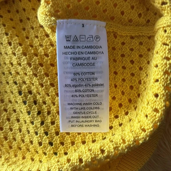 Michael Kors Yellow Crew Neck Sweater with Textured Knit - Picture 11 of 11